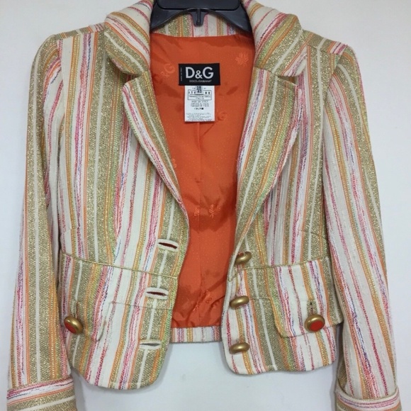 D&G cropped sleeve jacket Size 26 - Picture 2 of 4